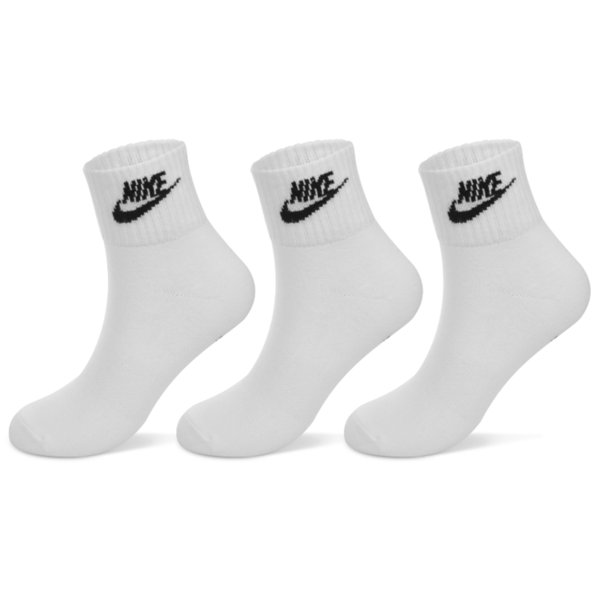 [나이키일본매장판] 나이키 에브리데이 플러스 쿠션 크루 삭스 3켤레 DX5074-101 남성 여성 장목 스포츠 양말, 화이트, 1개