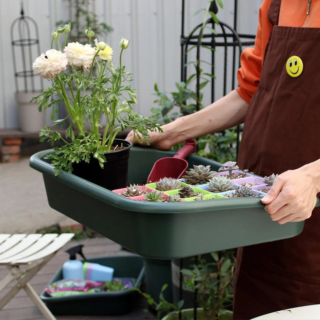 다용도 대형 원예용 육묘 분갈이 트레이 가든 매트, 1개, 딥 그린