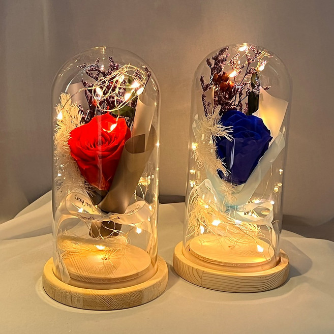 LED 꽃 무드등 (소) 장미 로즈데이 인테리어 조명, LED 꽃 무드등 (소) 장미 블루