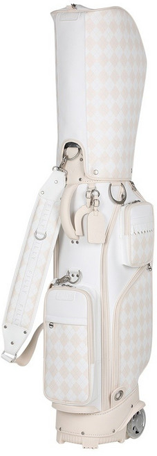 [캘러웨이코리아정품] 필리 아가일 여성 휠 캐디백, 베이지