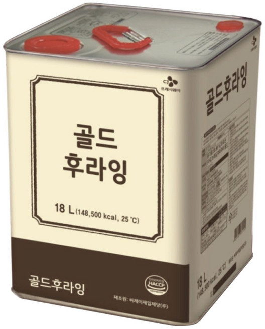 CJ (씨제이)골드 후라잉 대용량 식용유 대두유 콩기름 18L 초, 1개