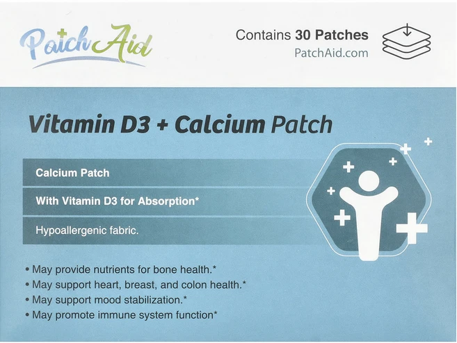 PatchAid 비타민D3 + 칼슘 패치 30매, PatchAid 비타민D3  칼슘 패치 30매, 1개 - 쿠팡