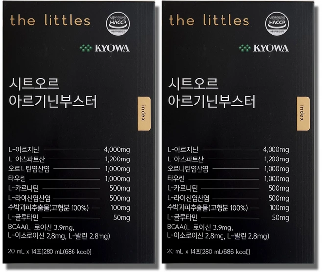 더리틀스 시트오르 아르기닌부스터 라이신 오르니틴 L 아르기닌 4000mg 2BOX 4주분, 14회분, 2개 - 쿠팡