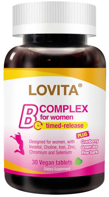 Lovita愛維他 女性長效緩釋型B群素食, 30顆, 1.1g, 1罐