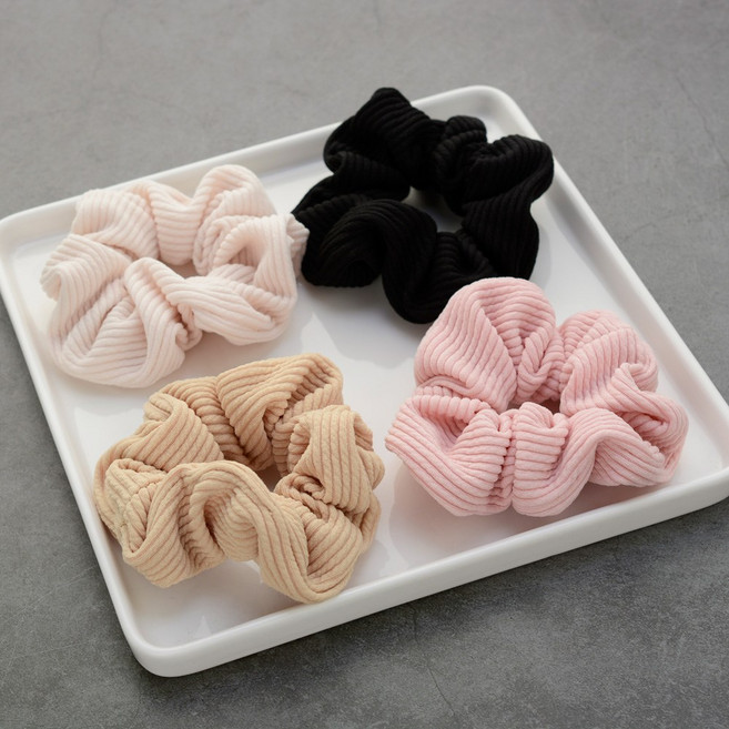 [hannal] 골지패턴 미듐 곱창밴드4P세트