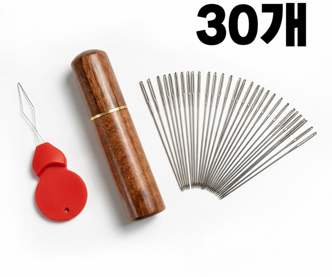 미니갤러리 귀큰 바늘 대바늘 돗바늘 큰바늘 30개입, 1세트