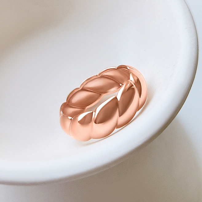 펠리체골드 14K 크루아상 반지 M (+선물포장) 여자친구 선물추천 금 부모님선물 심플 데일리 우정링 우정반지 꼬임