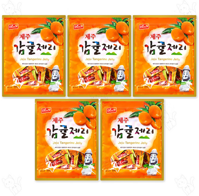 제주 감귤 제리, 5개, 200g