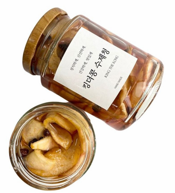 수제 오미자사과청 과일청선물 답례품으로 제격인 오미자사과수제청 490ml, 1000ml, 1개, 1개입