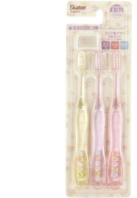 スケーター(Skater) 스케이터 TBCR6T-A 칫솔 초등학생용 6-12세 소프트 투명 3피스 포켓몬 23N 6.1인치(15.5 cm) 일본 출고 키즈, 1개
