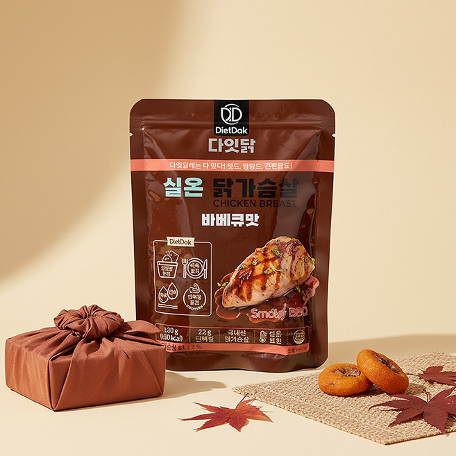 [다잇닭] 바로 먹는 실온 닭가슴살 바베큐맛, 1개, 120g