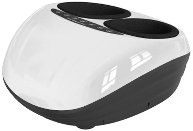 足部按摩機，氣壓揉捏，恆溫熱敷，多種模式, White and Black, （旗艦款-遙控操控）