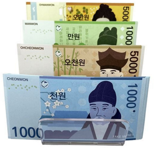 지폐 거치대 데스크 정리함 지폐함 현금 보관함 스탠드 아크릴 챌린지 진열대 다용도 머니 책상 소품 투명