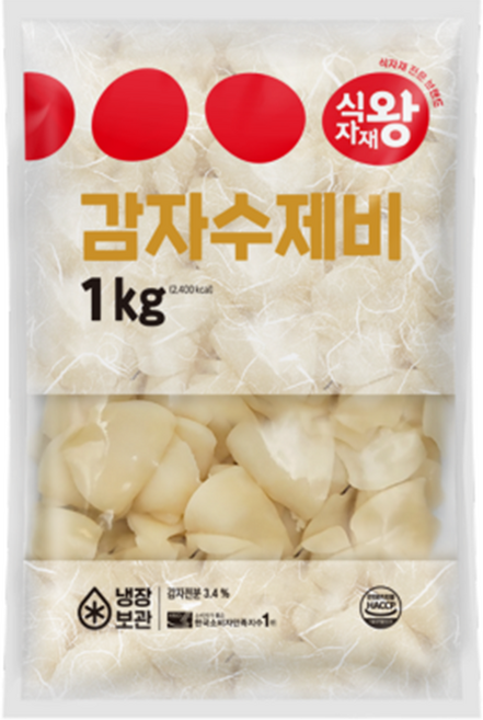 식자재왕 감자수제비, 6개, 1kg
