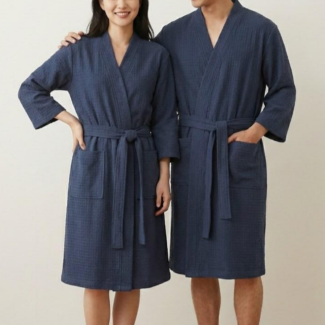 Maison de LAB 프리미엄 호텔 샤워가운, 네이비 / XL, 1개
