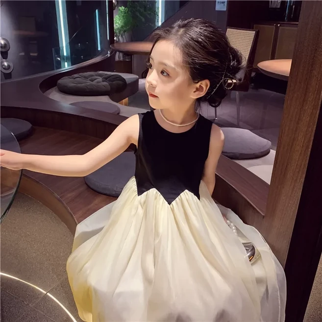 女童網紗公主裙 杏色 100cm