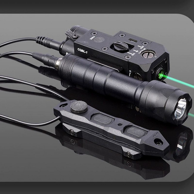 표적 지시기 서바이벌 전술 라이트 충전식 스코프 메탈 전자타겟 전자 타겟 슈팅 금속 훈련, 표준 구성, 1개, 5. 그린 레이저+3단 조절+M600 손전등