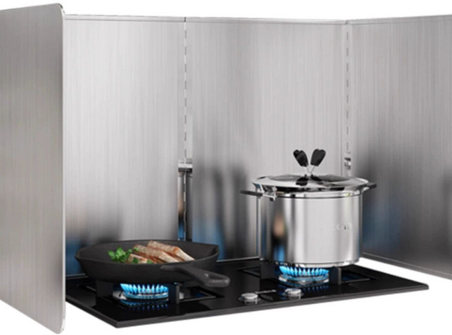 가스렌지 가림막 대형 튀김 기름튐 스텐 방지 곰탕 높이 70길이 90깊이 50 4단 접이식, 높이 70길이 80깊이 45 4단 접이식