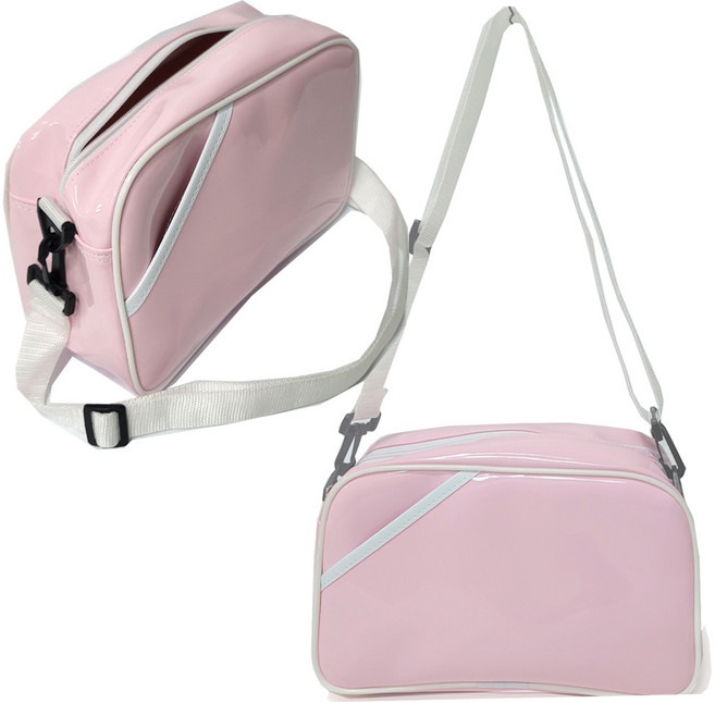 국내생산 에나멜 아동용 어린이 수영가방 방수 크로스백 C559, pink, 1개