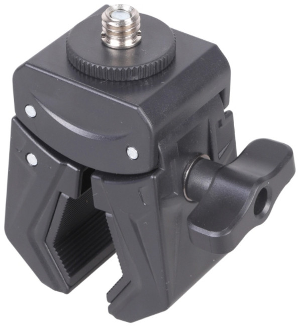 카메라 액세서리 LED 조명에 적합한 3/8인치 나사가 장착된 스튜디오 장비용 조절 가능한 15-45mm 클램프 마운트