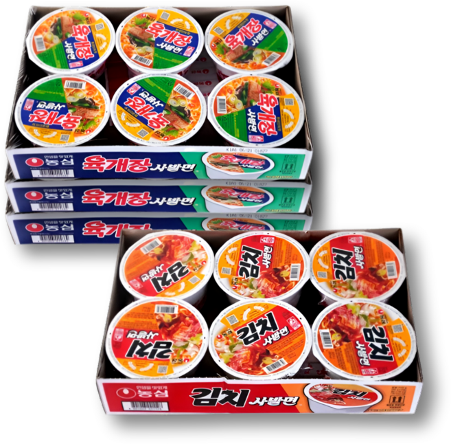 육개장 사발면 86g 12p + 김치 사발면 86g 12p, 24개