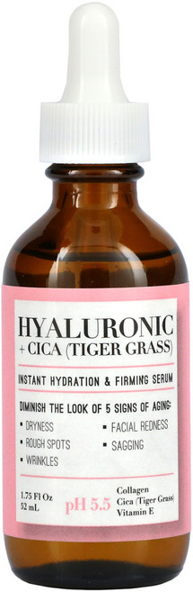 Medix 5.5 히알루로닉 + 시카 즉각적인 수분 공급 퍼밍 세럼 1.75 fl oz (52 ml) 2팩, 1개, 52ml