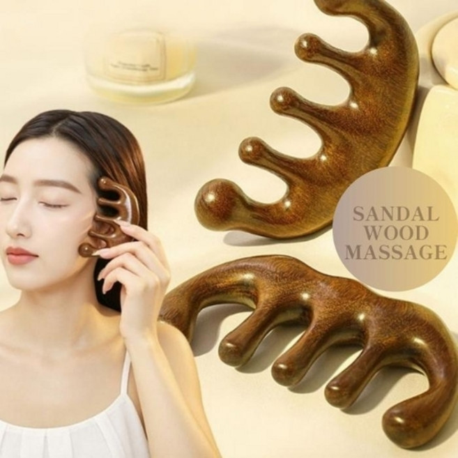 백단향 우드 괄사마사지기 림프순환 두피 바디 경락, 백단향괄사-손오공, 1개, 백단향괄사-손오공