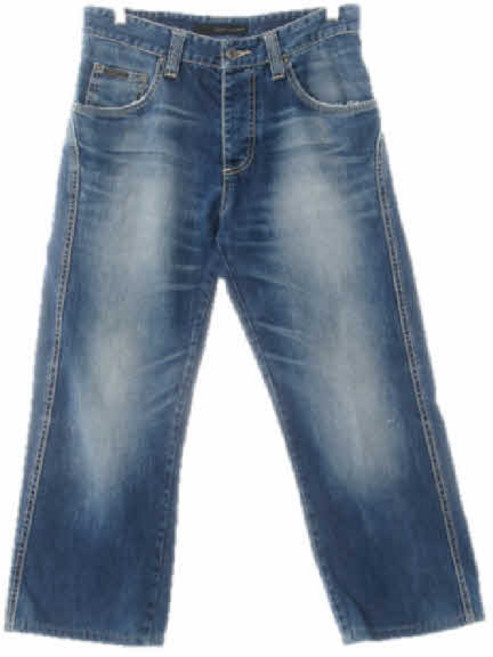 6820 캘빈클라인진 진청 데님 워시드커팅크롭진 [29]