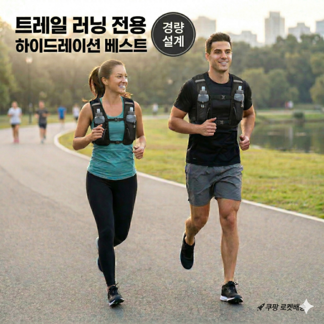 듀오런 러닝조끼 초경량 러닝베스트 흔들림방지 트레일런 마라톤 등산