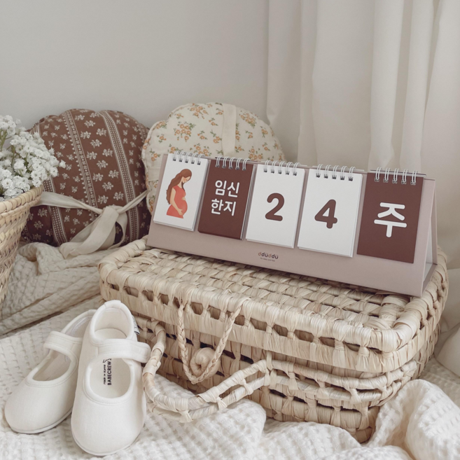 뚜뚜아트 신생아 디데이 달력 5칸 50일 100일 촬영소품, 1개