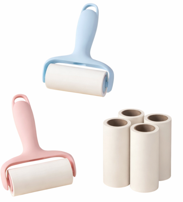 휴대용 미니 돌돌이 먼지 반려 동물 털 제거기 케이스 포함, 2세트