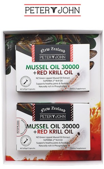 피터 & 죤 초록 입 홍합 추출 +크릴오일 120캡슐 + 사은품 뉴질랜드 그린 머슬 초록잎홍합오일 초록홍합 부모님 관절 영양제, 3개