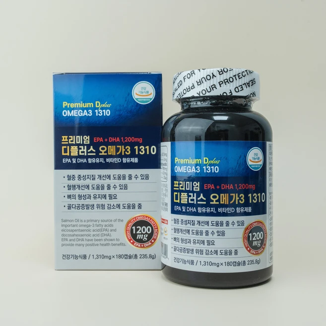 디플러스 오메가3 1310 고함량 EPA+DHA 혈행 눈 건강, 1개, 180회분 - 쿠팡