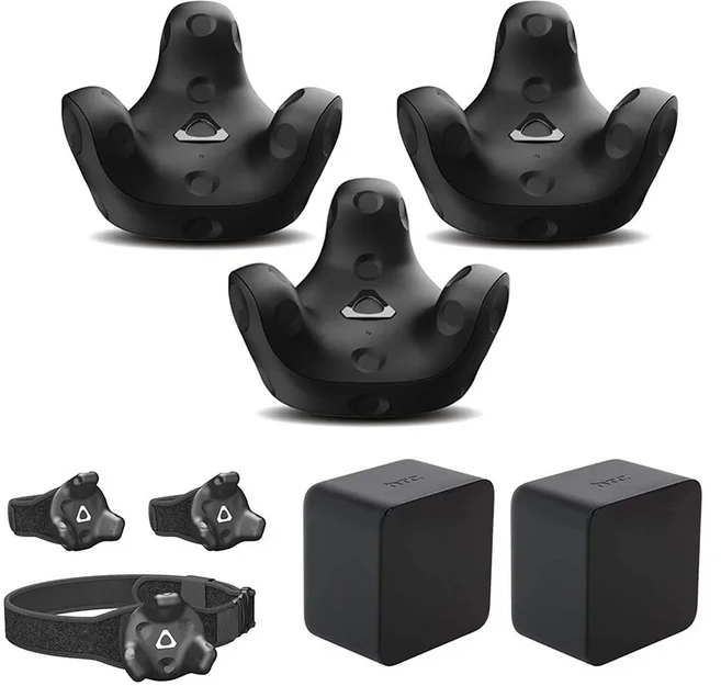HTC 3팩 VR VIVE 베이스 스테이션 1.0 2.0 트래커 3.0 트랙스트랩스 풀 바디 트래킹 글래스 번들, 02 Set 3