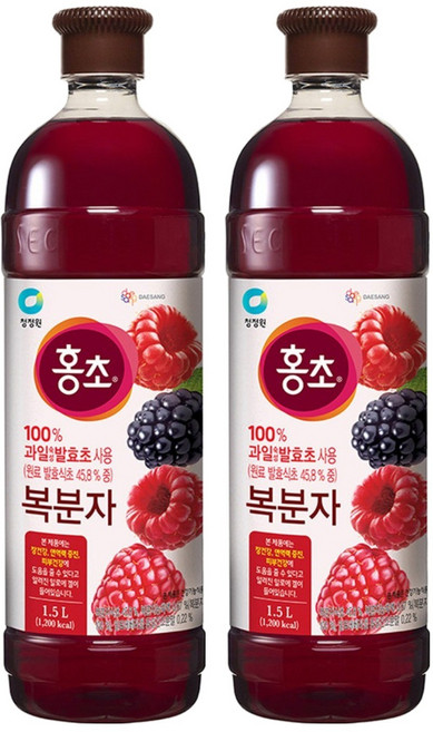 홍초 복분자, 1.5L, 2개