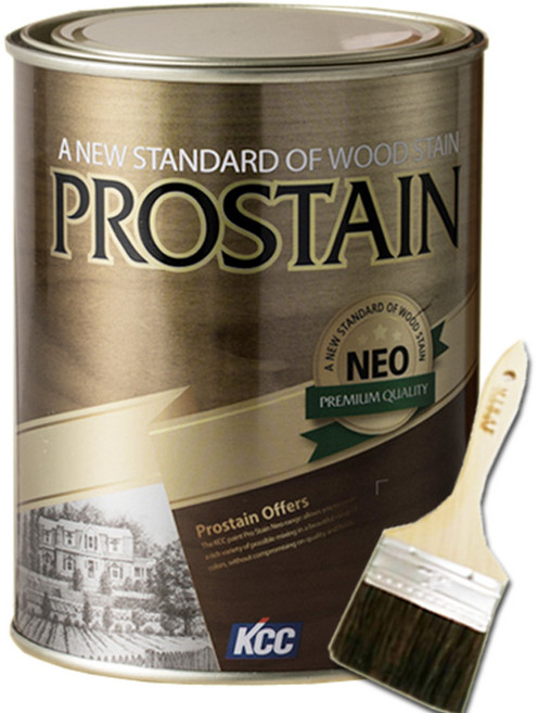 KCC 프로스테인 오일스테인 목재 방부목 데크 + 붓세트, 1개