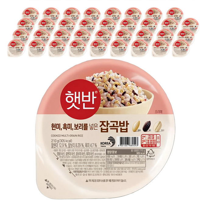 햇반 잡곡밥, 210g, 36개
