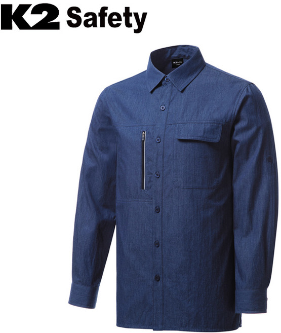 K2 Safety SH-403R 긴팔셔츠 단체복 근무복 워크웨어 남성긴팔티 남성셔츠 LB2-403, 1개
