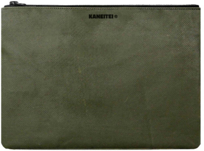카네이테이 KANEITEI 가방 클러치백 TIGER FLAT POUCH L (올리브 DRAB) UPCYCLED