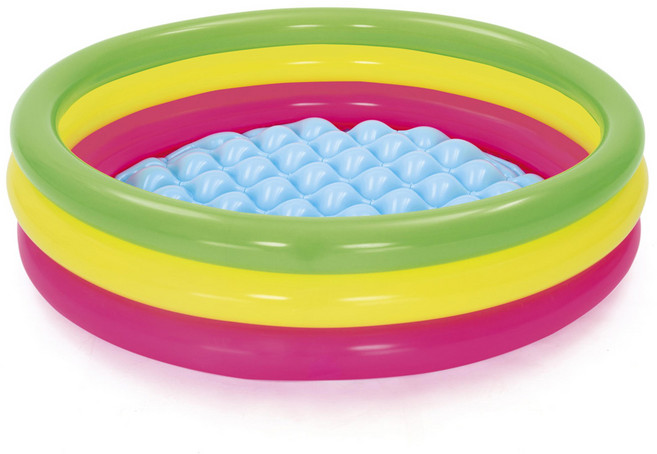 베스트웨이 3단 무지개 엠보싱 에어풀장 BW51104, 혼합색상, 1개