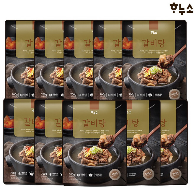 하누소 갈비탕 700g 5팩/10팩, 10개