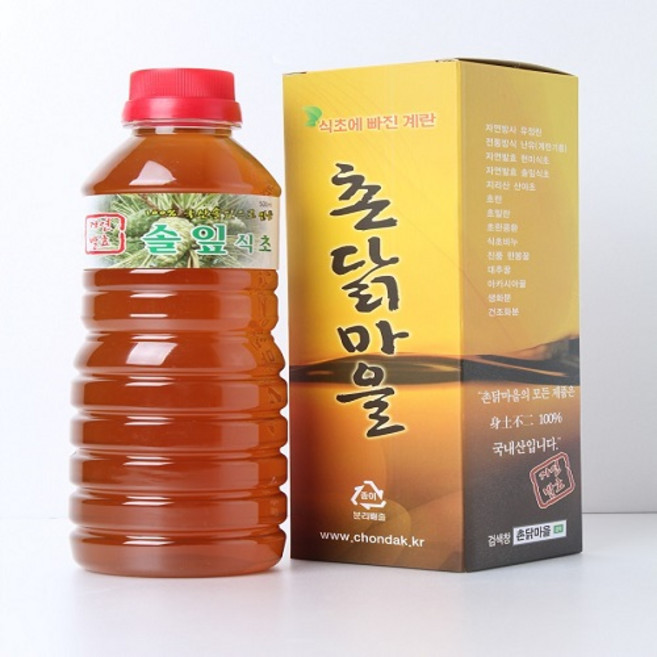 순솔잎식초(자연숙성) 500ml, 4병, 4개