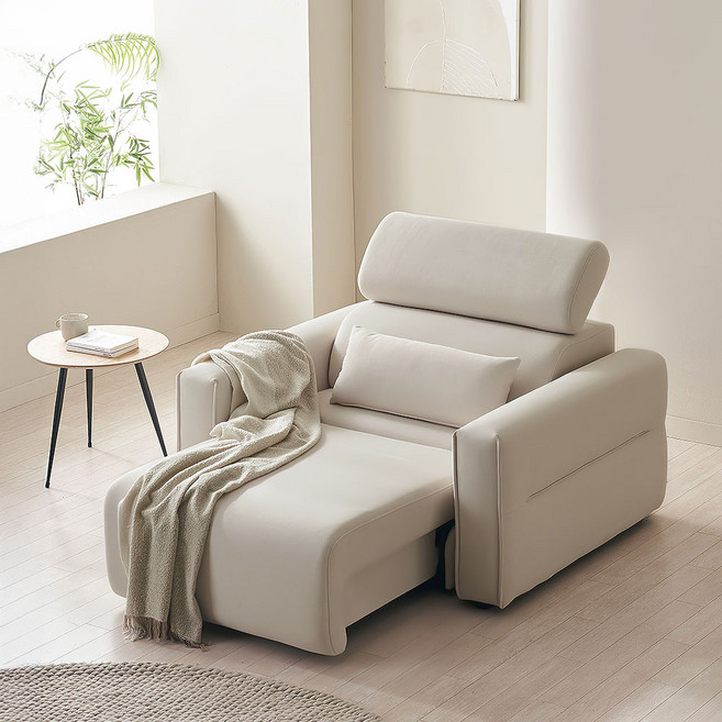 장인가구 조디 1인 전동 모션 슬라이딩 슬라이드 무빙 가죽 리클라이너 수유의자 안락 소파, 가죽-카멜브라운