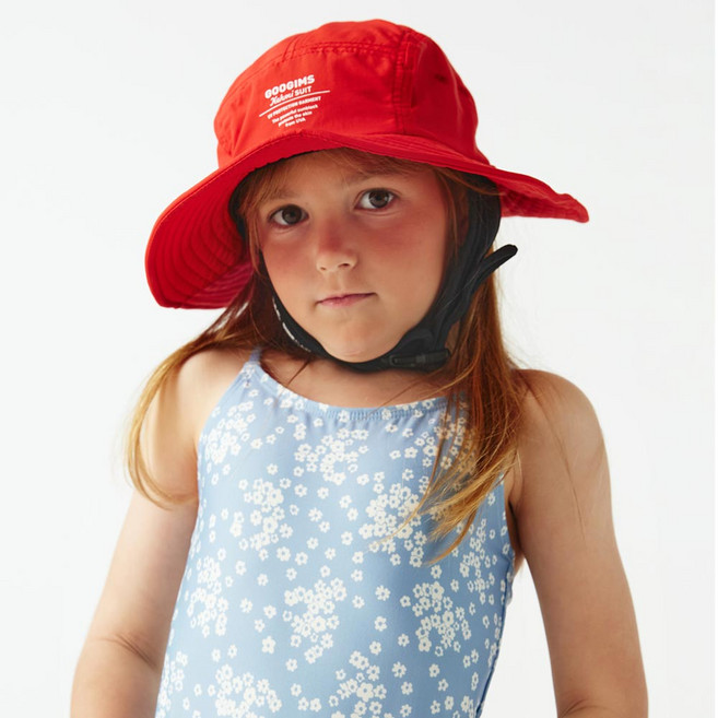 구김스 방수 UV차단 아웃도어 스포츠 물놀이 베이직 키즈햇 +카탈로그포함, S type, RED(레드)