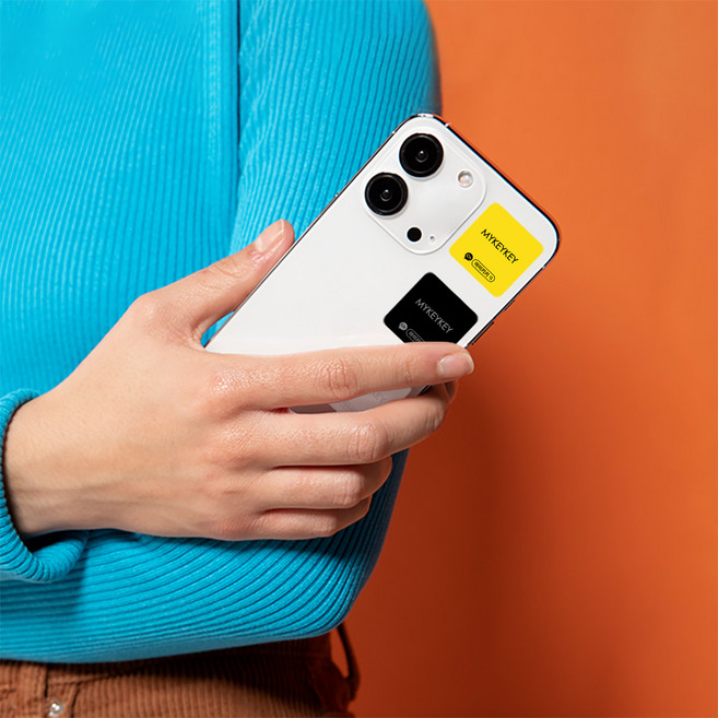 마이키키 공동현관 도어락 (4개세트) 태그키 NFC태그 스티커 아파트 RF 복사키, 1개, 블랙세트 (4개입)