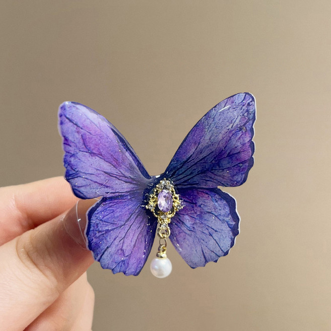 나비 진주 큐빅 클립집게핀 심플 옆구리 집게 고급스럽고 상큼하게 잘 어울리는 헤어핀 스위트 섹시 헤어 액세서리