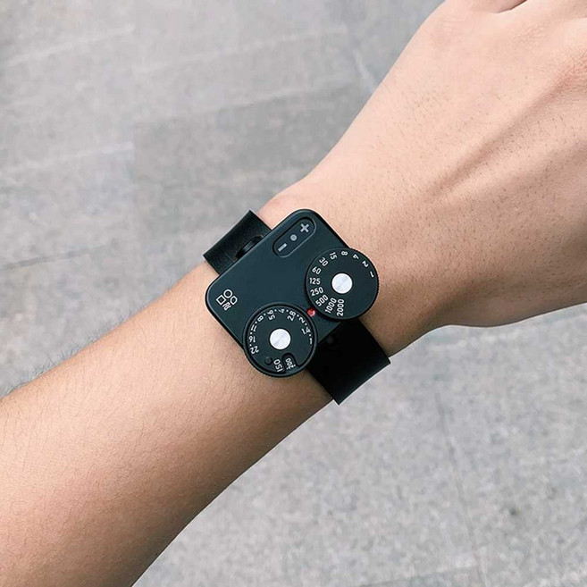 카메라 노출계 스트랩 손목 측광기 조도계 전문 라이트미터, 고급 검정색 측광기 함께 구매, 1개