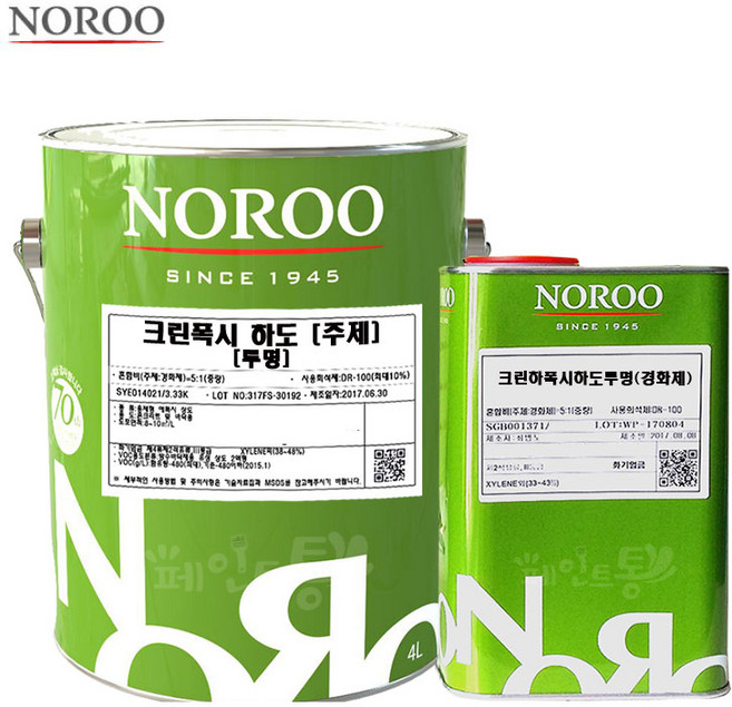 노루 크린폭시 에폭시 코팅 주차장 공장 사무실 내부바닥, 투명, 3L, 1개