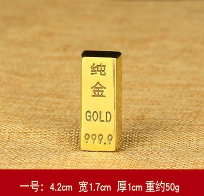 德緣風水 純銅金條擺件 仿真金磚 裝飾品, 999款普通款金條