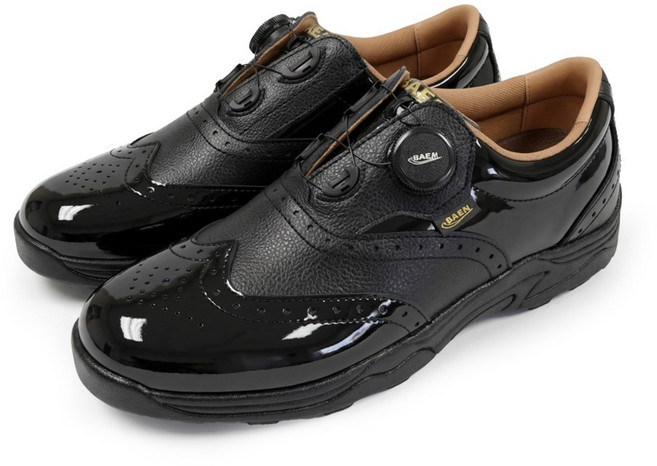 밴 국내제작 수제 가죽 골프화 파크골프화 BN-200 블랙